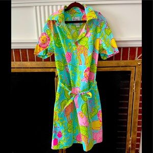 Lilly Pulizter Size 8 San Diego Zoo Print Dress NWOT